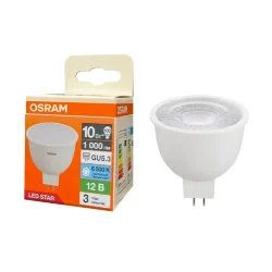 Лампа светодиодная MR16 10W/6500K (=100W) 110° 12V GU5.3 | LED STAR 3Y | - OSRAM