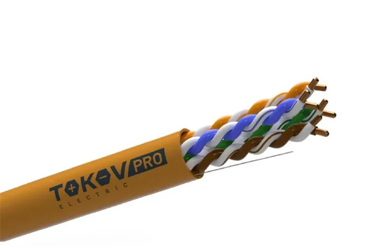 Кабель витая пара U/UTP 4х2х23AWG(0.57мм) кат.6 ZH нг(А)-HF (LSZH) indoor 305м (м) PRO TOKOV ELECTRIC TKP-C06-U42-6-RU-LSZH - фото