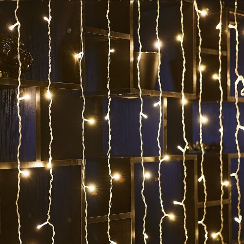 ULD-C3020-160-DTA WARM WHITE IP20 Занавес светодиодный, 3х2м, 160 светодиодов, Теплый белый свет, Провод прозрачный, TM Uniel - фото 5