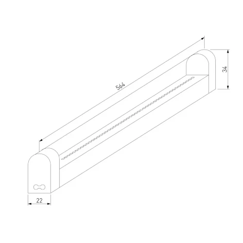 Светильник стационарный светодиодный Led Stick 9 Вт 4200K 60 см 55000/LED - фото 3