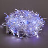 ULD-B12006-195-TTK BLUE-WHITE IP44 Бахрома светодиодная с эффектом мерцания, 12м, Соединяемая, 195 светодиодов, Синий и белый свет, Провод прозрачный - фото 1