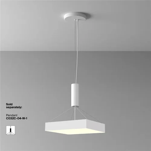 Потолочный светильник Зон / Zon 45 Вт 3000 К 120° (Белый) C032CL-45W3K-SQ-W - фото 3