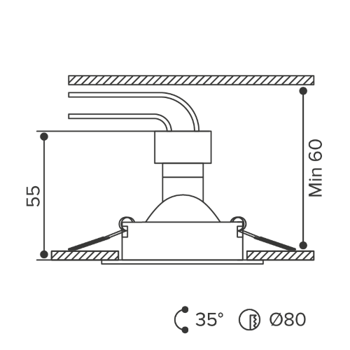 Cветильник WOLTA WDL-GU5.3/01W-S под лампу GU5.3 Белый ALTO - фото 7.