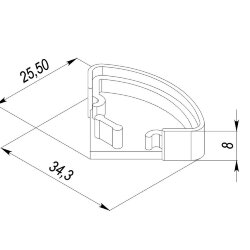 Заглушка круг универсальная LSU-1515-M31