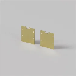 Комплект заглушек (для профиля 35×35) 2 шт., ALM-3535BT-BR-EC 642039 (Латунь)