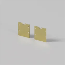 Комплект заглушек (для профиля 35x35) 2 шт., ALM-3535BT-BR-EC 642039 (Латунь) 642039