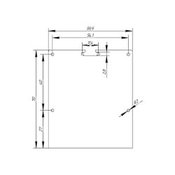 Заглушка металл 7060 сталь 1 мм