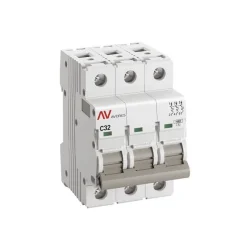 Выключатель автоматический модульный 3п C 32А 10кА AV-10 AVERES EKF mcb10-3-32C-av