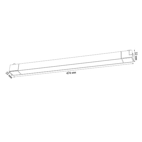 ULB-Q281 30W-4000K BLACK Светильник-прожектор светодиодный трековый, Линейный, 2500 Лм, Белый свет 4000К, Корпус черный - фото 9