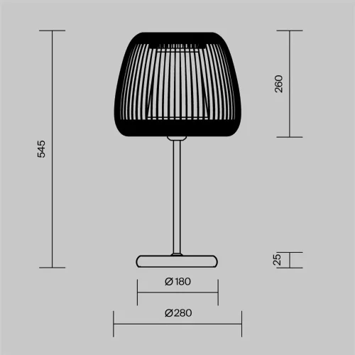 Настольный светильник Kirigami E27x1 (Черный) - фото 7
