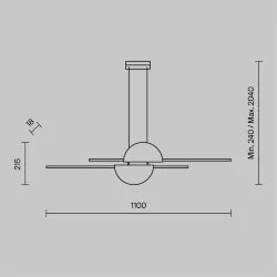 Подвесной светильник Skyline 4000K 26Вт (Черный)