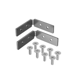 Угловой вертикальный соединитель для профиля, 2 шт в упаковке (Серебро)