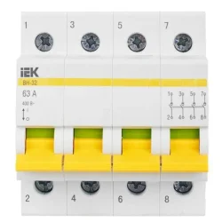 Выключатель нагрузки (мини-рубильник) 4п 63А ВН-32 KARAT IEK MNV10-4-063