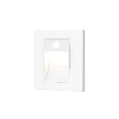 DK1020-WH Светильник встраиваемый в стену c датчиком движения, IP 20, LED 3000, 1 Вт, белый, пластик. Фото 4