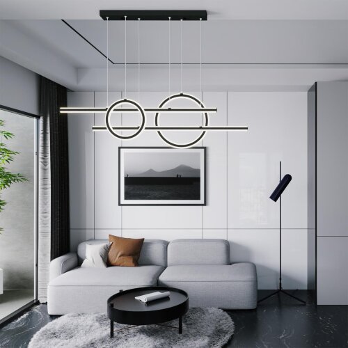 Светильник подвесной светодиодный диммируемый, в комплекте беспроводной пульт ДУ, длина провода 2м «Novotech» 359183, серия: ONDO. Фото 2.