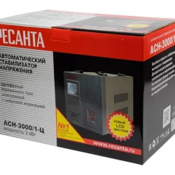 Стабилизатор напряжения АСН-3000/1-Ц 1ф 3кВт IP20 релейный Ресанта 63/6/5