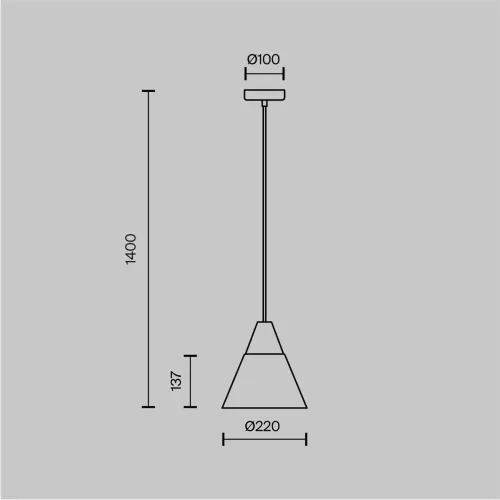Подвесной светильник Bicones E27х1 60Вт (Белый) - фото