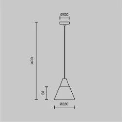 Подвесной светильник Bicones E27х1 60Вт (Белый)
