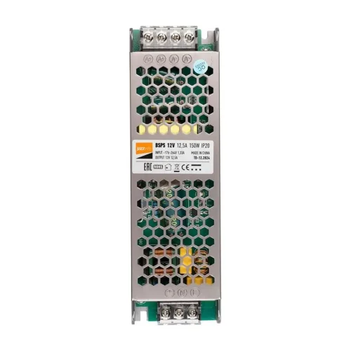Блок питания для светодиодной ленты 150Вт 12.5А 12В IP20 BSPS метал. JazzWay 3329235A - фото
