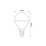 LED-G45-6W-WW-E14-FR-MB PLM11WH Лампа светодиодная, Форма шар, матовая, Серия Multibright, Теплый белый свет 3000K, 100-50-10. - фото 2