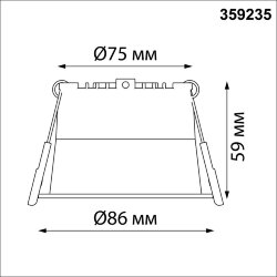 Светильник встраиваемый светодиодный «Novotech» 359235, серия: TRAN