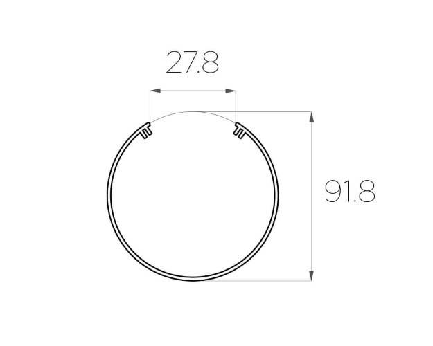 Рассеиватель поликарбонатный для профиля трубчатый LC-LRM-M90-2 матовый - фото 3