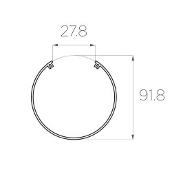 Рассеиватель поликарбонатный для профиля трубчатый LC-LRM-M90-2 матовый