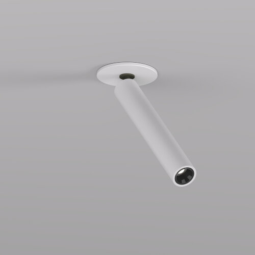 DK2517-WB Поворотный встраиваемый светильник SPACE со светодиодом H138mm d23mm 220V 8W 38° 4000К IP20 белый/черный алюминий.