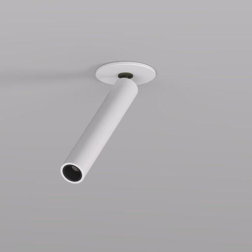 DK2517-WB Поворотный встраиваемый светильник SPACE со светодиодом H138mm d23mm 220V 8W 38° 4000К IP20 белый/черный алюминий. Фото 2