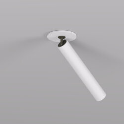 Поворотный встраиваемый светильник SPACE со светодиодом H138mm d23mm 220V 8W 38° 4000К IP20 белый/черный алюминий, Denkirs DK2517-WB