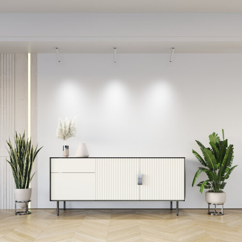 DK2517-WB Поворотный встраиваемый светильник SPACE со светодиодом H138mm d23mm 220V 8W 38° 4000К IP20 белый/черный алюминий. Фото 9