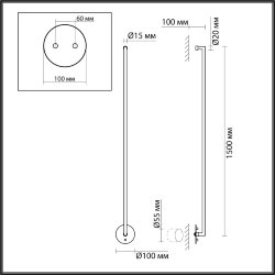 Hастенный светильник «ODEON LIGHT» 7022/18WL, серия: TEO