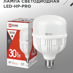 Лампа светодиодная LED-HP-PRO 30Вт 230В Е27 4000К 2850Лм IN HOME