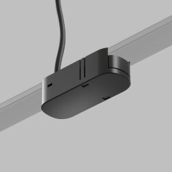 Подвод питания универсальный (середина/торец), серия Base, 48V DC, IP20, черный, пластик, Denkirs TR5215-BK