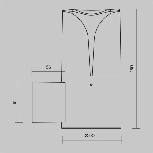 Настенный светильник (бра) Piccadilly E27х1 23Вт IP 44 (Черный) - фото 5