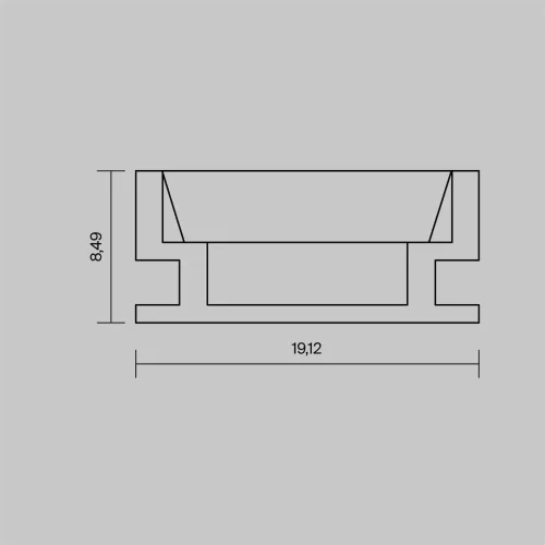 Алюминиевый профиль встраиваемый в пол ALM-1908-S-2M (Серебро) - фото 6
