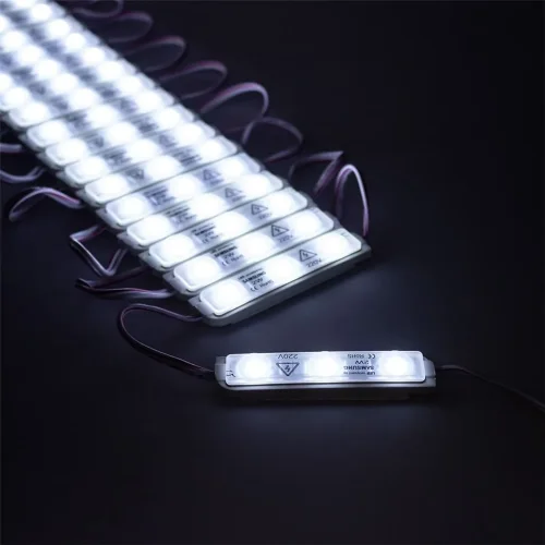 Светодиодный модуль 2835-3 MOD92 (Samsung led, 2W, 220V, 150°, cool white, IP65) - фото I