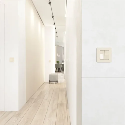 Выключатель двухклавишный проходной (айвори акрил) W1122043 - фото 3