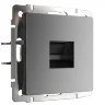 Розетка Ethernet RJ-45 (графит матовый) W1181064 - фото