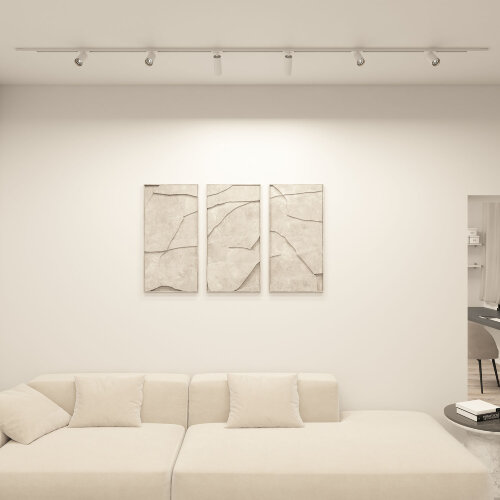 DK6060-BW+BK Трековый светильник IP 20, 15 Вт, GU10, черный с белым, алюминий. Фото 6