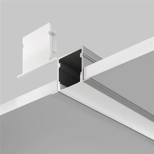 Алюминиевый профиль встраиваемый с накладным фланцем 27×20 (Серебро, 2 м), ALM-2720-S-2M (Серебро) - фото 8