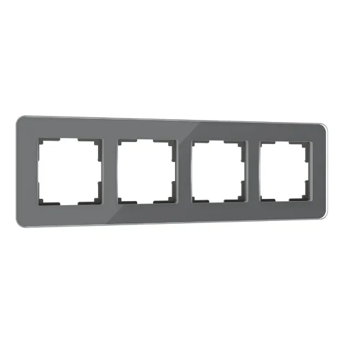 Рамка из стекла на 4 поста Elite графит W0042440 - фото