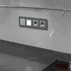 Рамка из стекла на 4 поста Elite графит W0042440