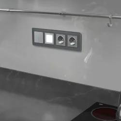 Рамка из стекла на 4 поста Elite графит W0042440