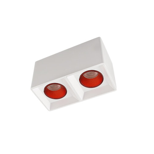 DK3085-WH+RD Светильник накладной IP 20, 10 Вт, GU5.3, LED, белый/красный, пластик.