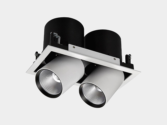 'Светильник светодиодный потолочный встраиваемый поворотно-выдвижной, серия SPL, Ч/Б, 25Вт, IP20, Теплый белый (3000К), SPL-SQ2-25-WW. Фото 3