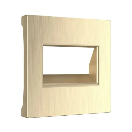 Накладка для двойной розетки Еthernet RJ-45 (шампань рифленый) W1191110 - фото
