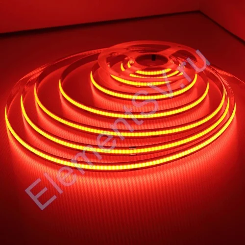 Светодиодная лента COB, 336 chip/m, red, 12V, IP20, A235 - фото.