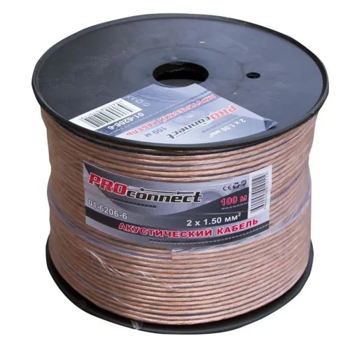 Кабель Stereo 2х1.5 BLUE LINE бухта (м) PROCONNECT 01-6206-6 - фото 2