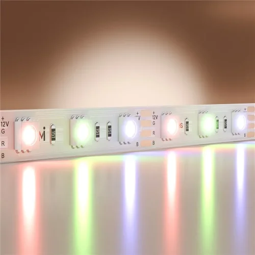 Светодиодная лента Базовая 12В 5050 14,4Вт/м Цветная (RGB) 5м IP 20 201195 (Белый) 201195 - фото